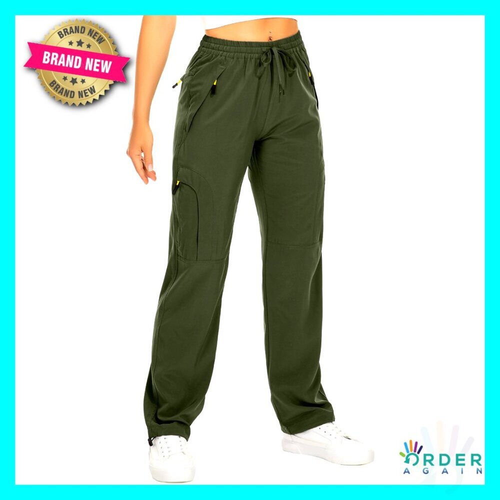 Lightweight Quick Dry Cargo Pants UPF 50 Stretch Travel Hiking Safari Capri
